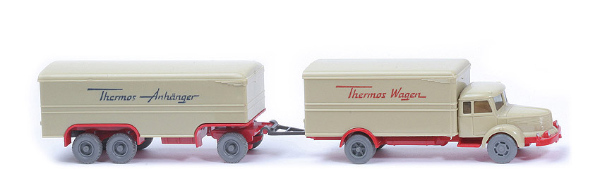 Krupp Titan Thermos Wagen - Aufbau grünbeige, CH rot - mit Blinkern - 484/4 ?