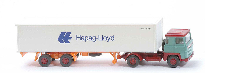 Scania 110  Container-Sattelzug - Hapag-Lloyd türkis - Hapag-Lloyd 8a