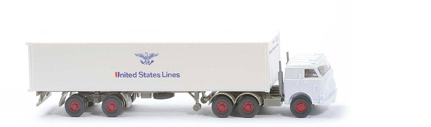 US-Zugmaschine Container-Sattelzug - United States Lines ohne roten Kreis - United States Lines (1) c