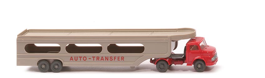 MB 1413 PKW-Transporter Auto-Transfer - FH rot, Aufl. graubeige, Druck rot - 580/12e