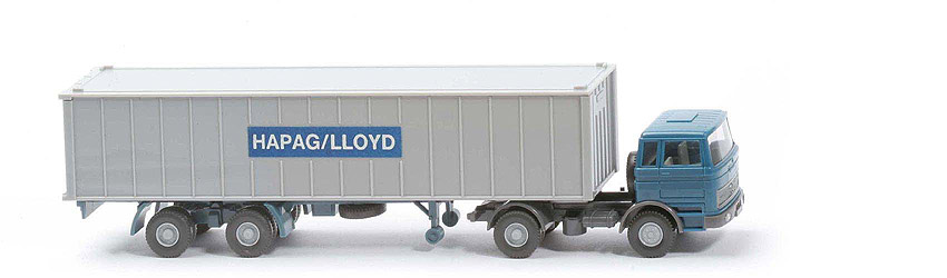 MB LPS 1620 Container-Sattelzug II - Hapag-Lloyd azurblau / basaltgrau - 523/12a