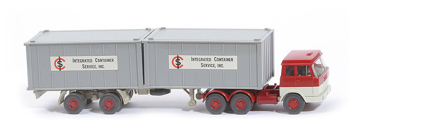 Hanomag-Henschel Container-Sattelzug - ICS 2 x 20 ft , platingrau - ICS (2) c
