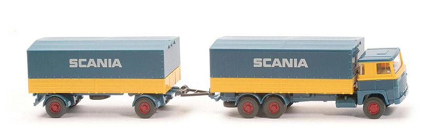 Scania 111 Fernlastzug - gelb /azurblau - 460/8a