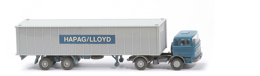 MB LPS 1620 Container-Sattelzug I - Hapag-Lloyd azurblau / staubgrau - 523/2e