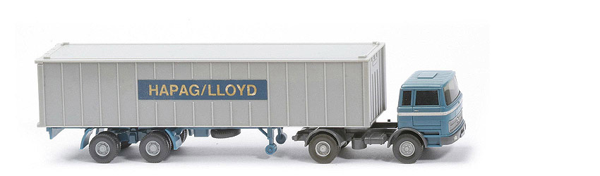 MB LPS 1620 Container-Sattelzug II - Hapag-Lloyd hellazurblau / staubgrau - 523/12 ?