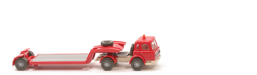 IH Tieflader - FH rot, CH hellelfenbein, Auflieger rot - 502/3e