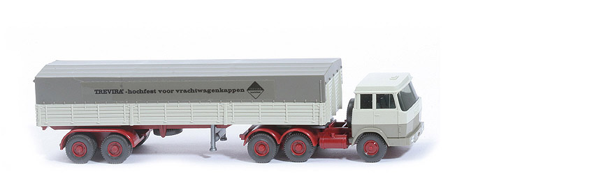 Hanomag Henschel Pritschen-Sattelzug - Trevira niederl., FH perlweiß/olivgrau, PR perlweiß - Trevira ~