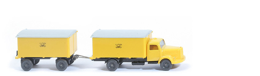 MB L 3500 Alter Postwagen - Horn Druck, mit Blinker u. Lüfter, o. Kennzeichen hinten - 550/21a