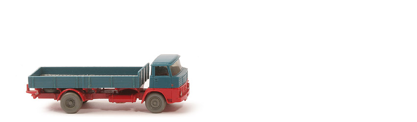 Henschel HS 16 Pritsche - azurblau / rot - Chassis rot - 417/1c