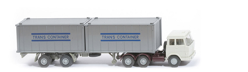 Hanomag-Henschel Container-Sattelzug - Trans Container (Druck) 2 x 20 ft , silbern - 521/12 ?
