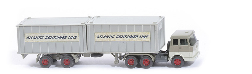 Hanomag-Henschel Container-Sattelzug - Atlantic Container Lines 2 x 20 ft , platingrau - 521/10b