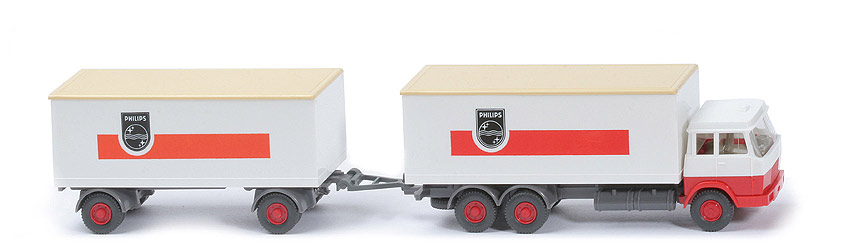 Hanomag Henschel Kofferlastzug - Philips, FH weiß/rot - 440/10h
