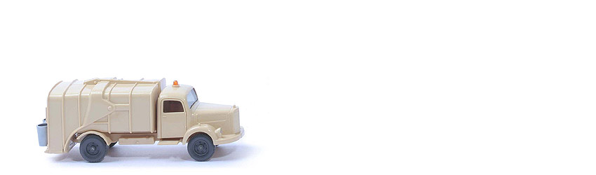 MB L 3500 S Alter Müllwagen - mit Gelblicht, Räder 11mm 6-Loch - 643/7b