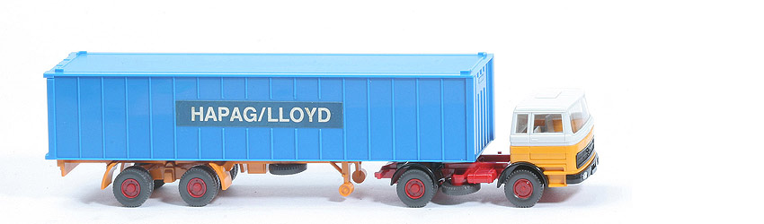 MB LPS 1620 Container-Sattelzug - Hapag-Lloyd 40 ft himmelblau - Hapag-Lloyd 5a?