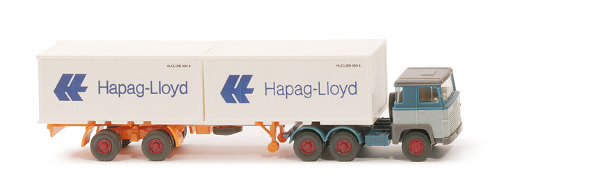 Scania 111 Container-Sattelzug - Hapag-Lloyd 2 x 20 ft - 520/45b ?