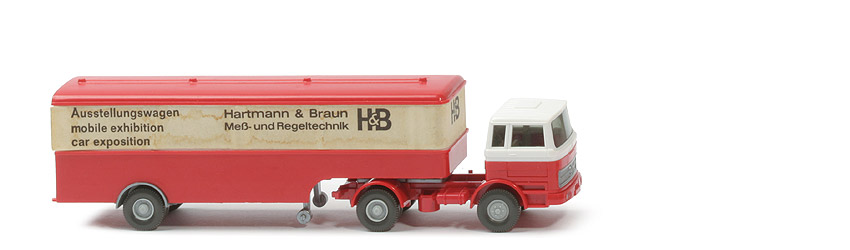 MB LPS 1620 Großer Koffer-Sattelzug - HB rot, großer KöBo - Hartmann & Braun 2