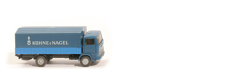 MB LP 1317 Pritsche, Kühne & Nagel - FH, Plane capriblau, PR, signalblau - 437/2d