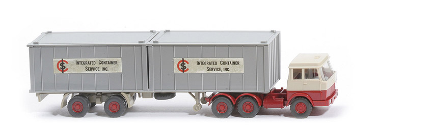 Hanomag-Henschel Container-Sattelzug - ICS 2 x 20 ft , platingrau - ICS (2) c