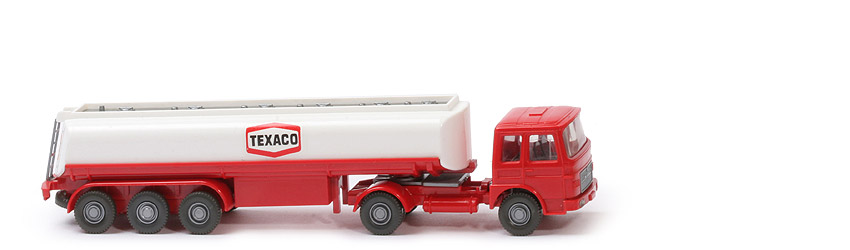 MAN  Büssing Tanksattelzug - rot, Texaco, Kotflügel rund (Messemodell) - MAN (3) ~