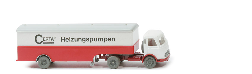 MB LPS 332 Pullman - Großer Koffer-Sattelzug - CERTA - FH weiß - Aufl. weiß / rot - Certa