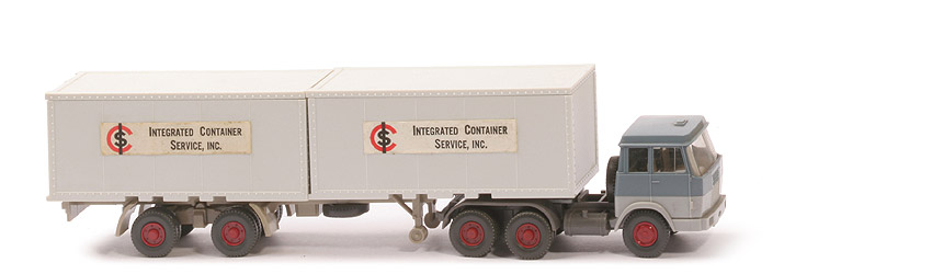 Hanomag-Henschel Container-Sattelzug - ICS 2 x 20 ft , Glattwand, altweiß - ICS (2) ~