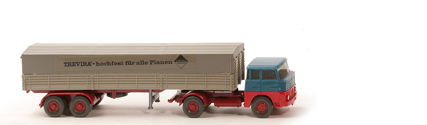 Henschel HS 14 Pritschen Sattelzug - Trevira deutsch - Trevira ~