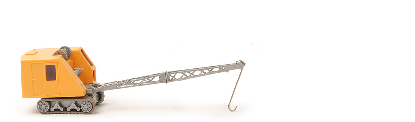 Mobilkran mit Raupen - chromgelb, mit Zahnrädern - 661/1