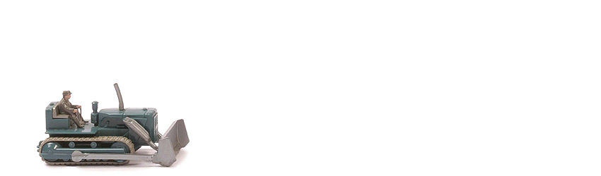 Planierraupe ohne Dach - Räumschild schmale Schildkante, mattgraublau (hell) - 655/2 ?