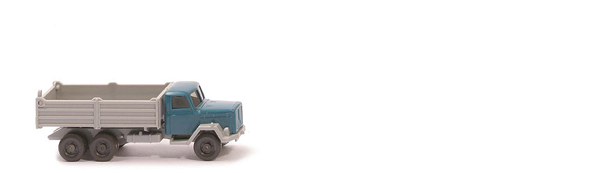 Magirus Saturn Hochpritschenkipper - FH azurblau, PR, CH silbergrau - 424/5c