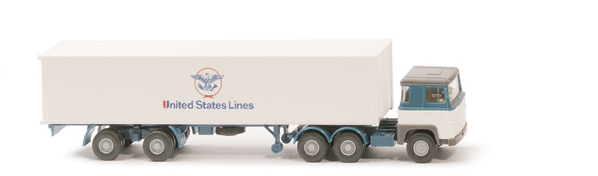 Scania 111  Container-Sattelzug - United States Lines / Kab unten weiß - 520/41b