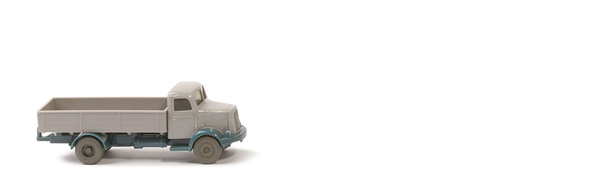 Henschel HS 100 Pritsche - FH, PR silbergrau, CH diamantblau - 414/1e