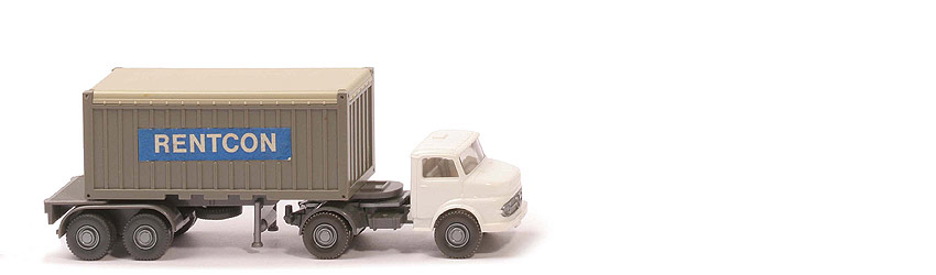 MB LS 1413 Container-Sattelzug 20 ft - Rentcon OT, FH weiß - 526/2 ?