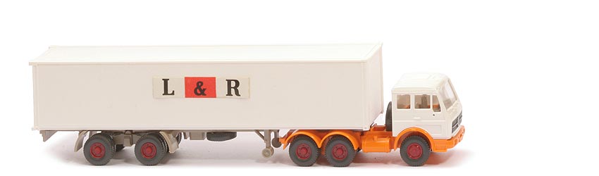 MB 2632 S Container-Sattelzug - L & R, 1 x 40 ft, weiß - L & R