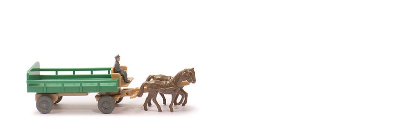 Pferdewagen Rollachser - grün, CH beige (o. Rückleuchten) - 572/7a