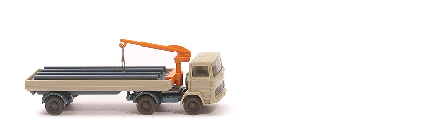 MB LPS 1317 Baustoffwagen - CH Zugmaschine, Auflieger mattgraublau - 502/1b