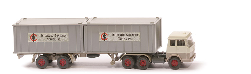 Hanomag-Henschel Container-Sattelzug - ICS 2 x 20 ft , platingrau - ICS (2) c