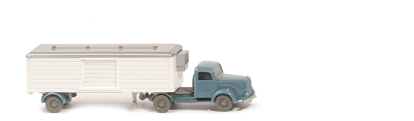 MB L 5000 S Kühlsattelzug, Schiebetür - FH, CH mattgraublau - 520/29