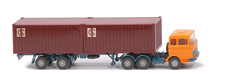 MB LPS 2223 Stahl-Container - ICS ohne Aussparung , Container braunrot, ZM mit Spiegeln - 524/3  ?