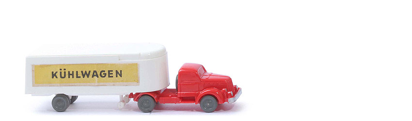White Alter Kühlsattelzug - Kühlwagen, orangerot /weiß - 520/8 ?