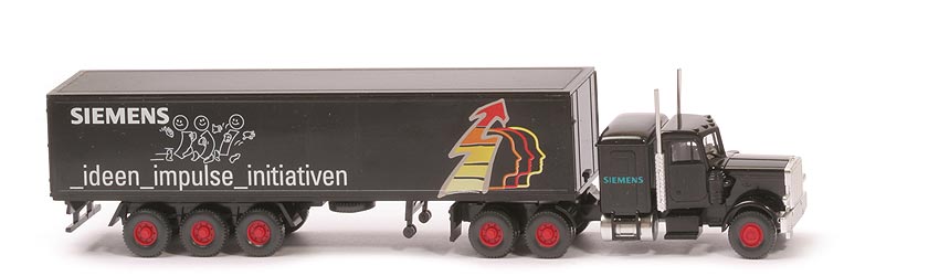 Peterbilt Koffer-Sattelzug - Siemens - VV 96/97 - Zusatzdruck mit 3 i-Männchen - Siemens (46d)