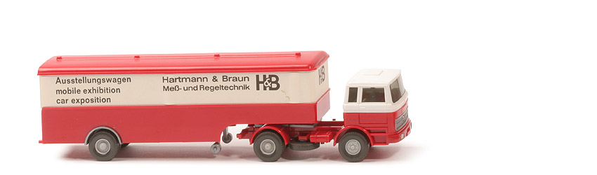 MB LPS 1620 Großer Koffer-Sattelzug - HB rot, großer KöBo - Hartmann & Braun 2