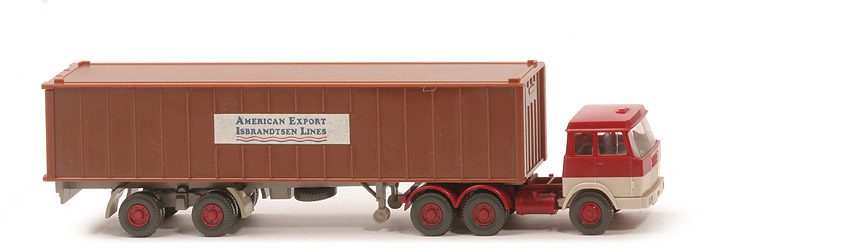 Hanomag-Henschel Container-Sattelzug - American Export, 1 x 40 ft dunkellehmbraun - 521/9 ?