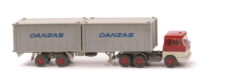 Hanomag-Henschel Container-Sattelzug - Danzas, 2 x 20 ft  platingrau - 521/11?