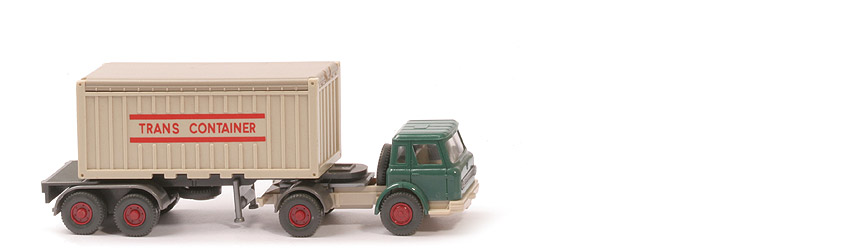 IH Container-Sattelzug 20 ft - OT Trans Container, ZM patinagrün/hellelfenbein - 526/10 ?