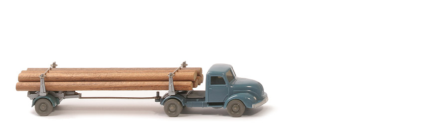 Magirus S 3500 Langholztransporter - FH, CH mattgraublau - 390/1a