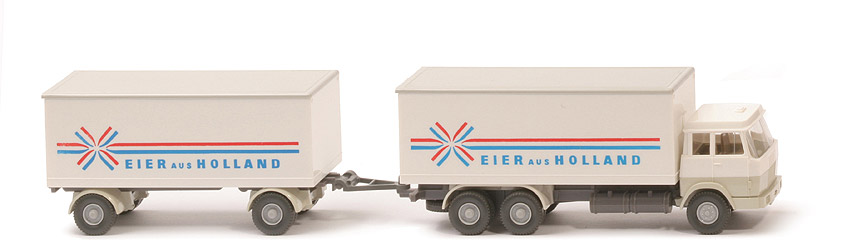 Hanomag Henschel Kofferlastzug - Eier aus Holland, FH weiß/perlweiß, Dach achatgrau - 440/8?