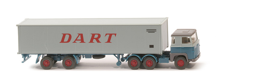 Scania 111  Container-Sattelzug - DART mit Unterfahrschutz - 520/39c