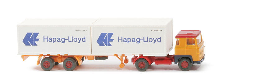 Scania 110 Container-Sattelzug - Hapag-Lloyd melonengelb / melonengelb - Hapag-Lloyd 8c