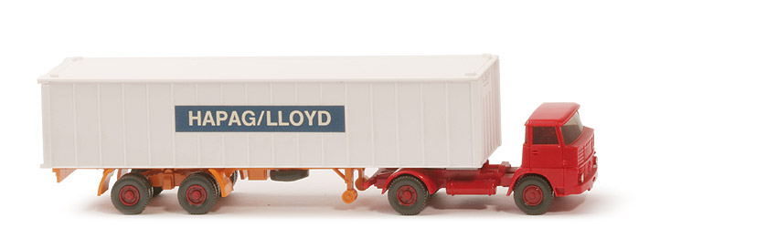Henschel HS 16 Container-Sattelzug - Kabine rot, Bolzen stark - Hapag-Lloyd - ?