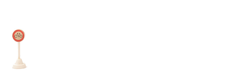 Verkehrszeichen (Typ 3) - Gesperrt für Fahrräder, hoher Sockel - 1000/4